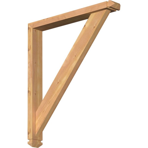 Ekena Millwork Traditional Arts and Crafts Smooth Bracket w/ Offset Brace, Western Red Cedar, 3 1/2"W x 26"D x 30"H BKT0402X26X30TRA03SWR - main